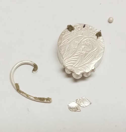 Judy Larson's Split Bead Earrings - , Contemporary Wire Jewelry, Filing, Finishing, , sanding, filing, polishing, adding easy solder to the back